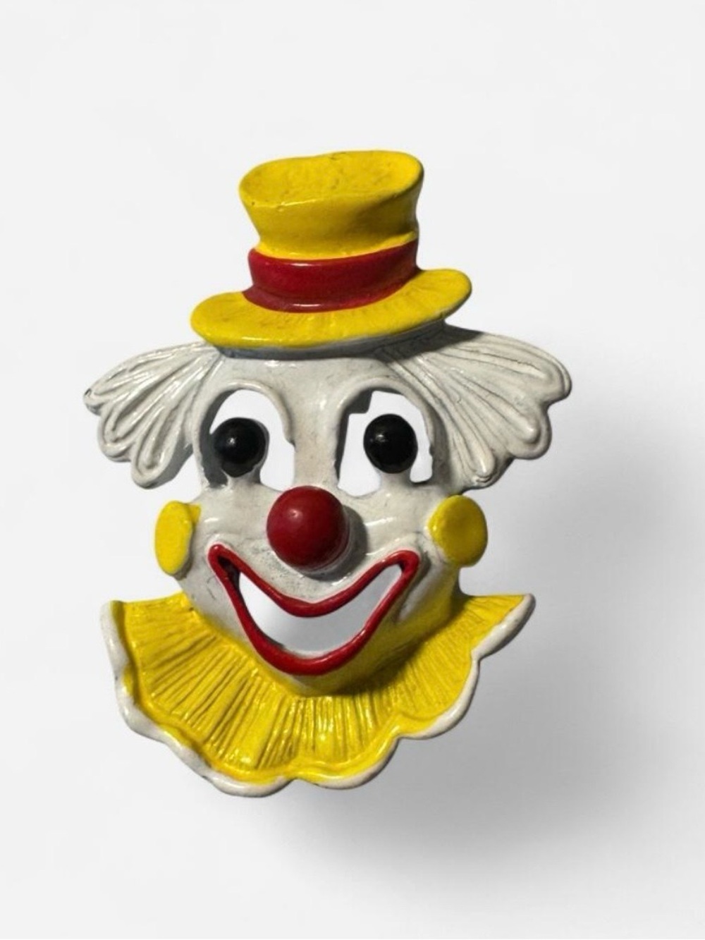 Vintage Gerry’s White Enamel Clown Brooch